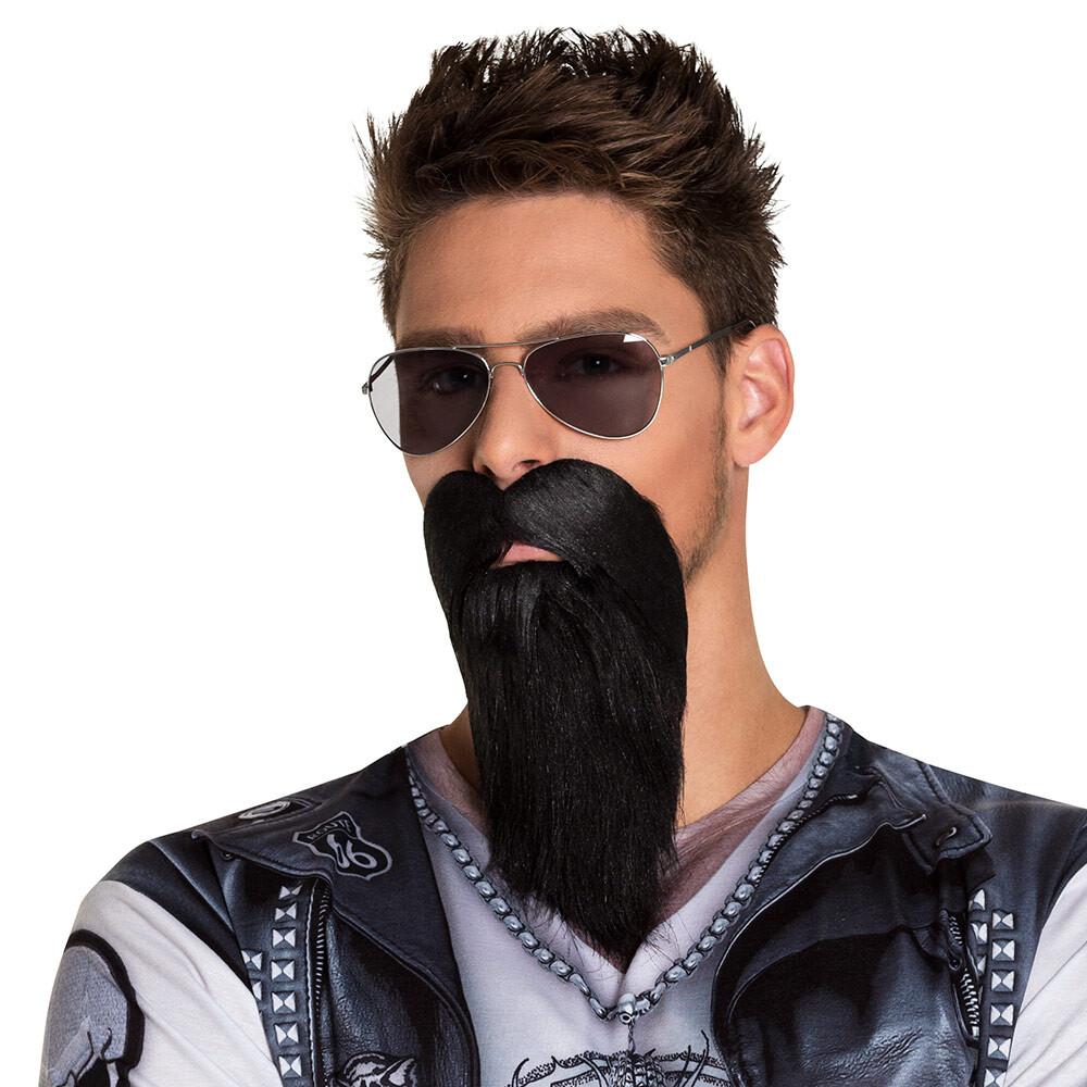 Biker skjegg svart