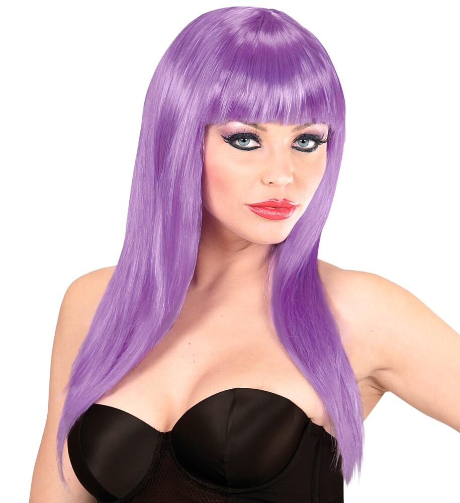 VOGUE WIG LILLA - Lang med lugg - Nice Price
