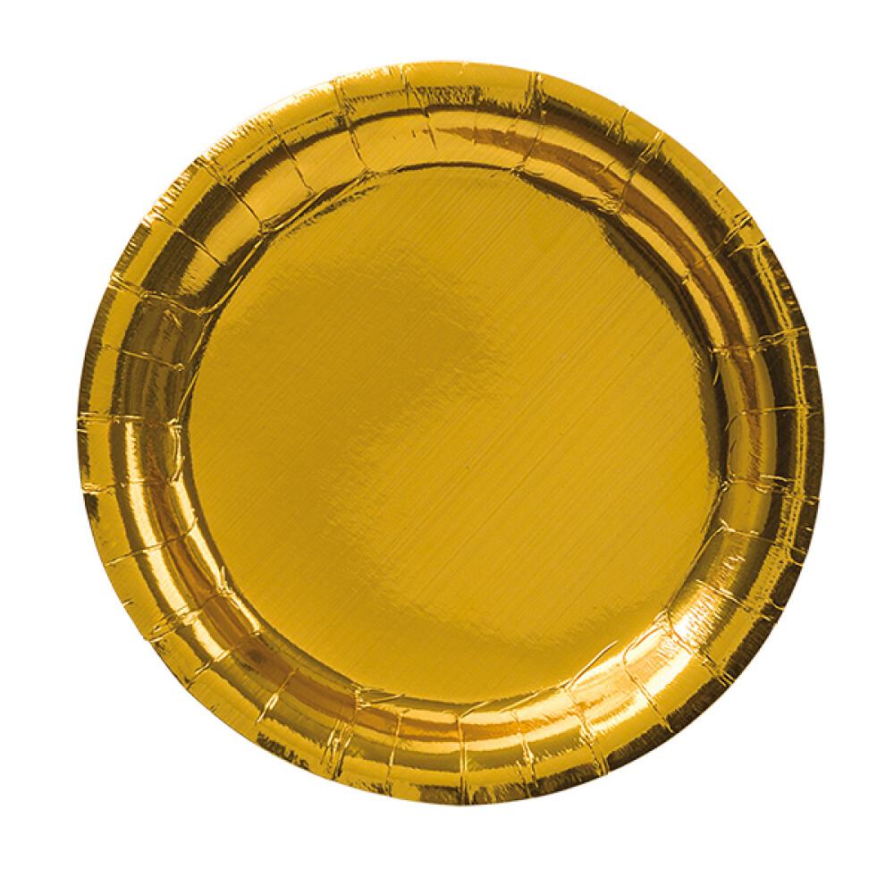 Papptallerken Gull Metallic
