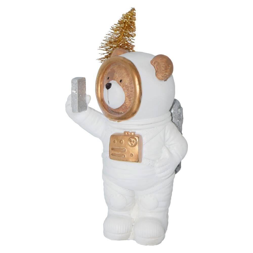 Julebjørn Astronaut med LED Lys