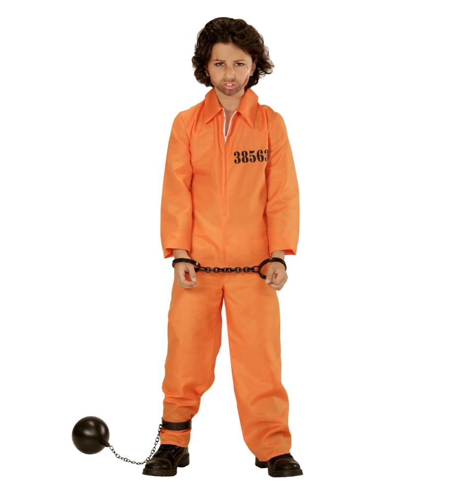 Fangedrakt Orange - Barnekostyme