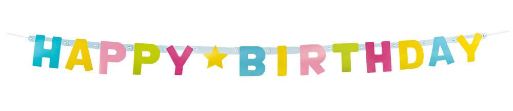 Happy Birthday Bokstavbanner Neon