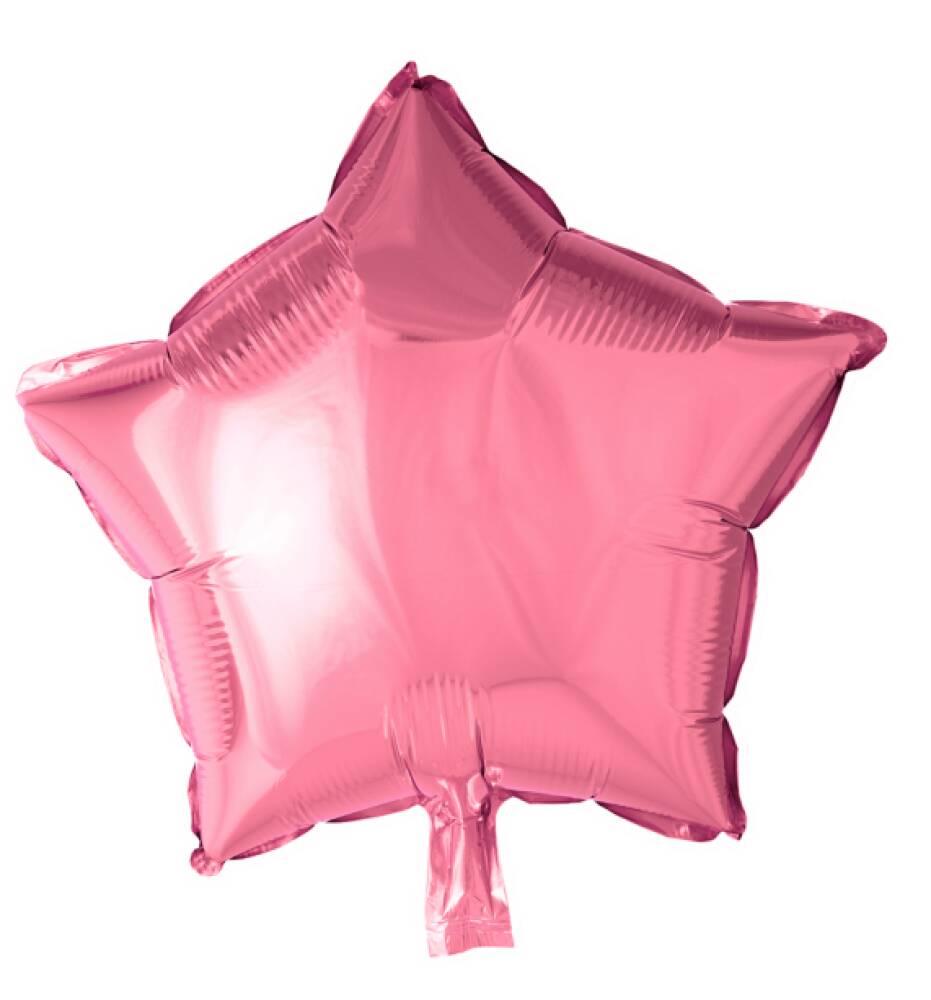 Folieballong Stjerne Rosa
