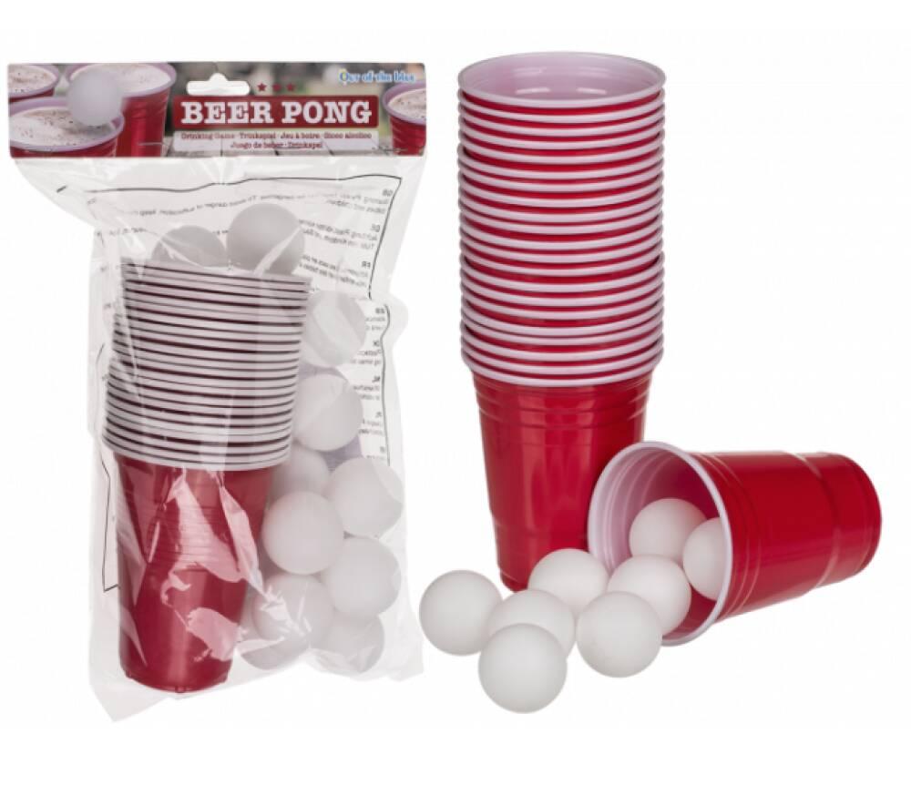 Beer Pong Spill med glass og baller