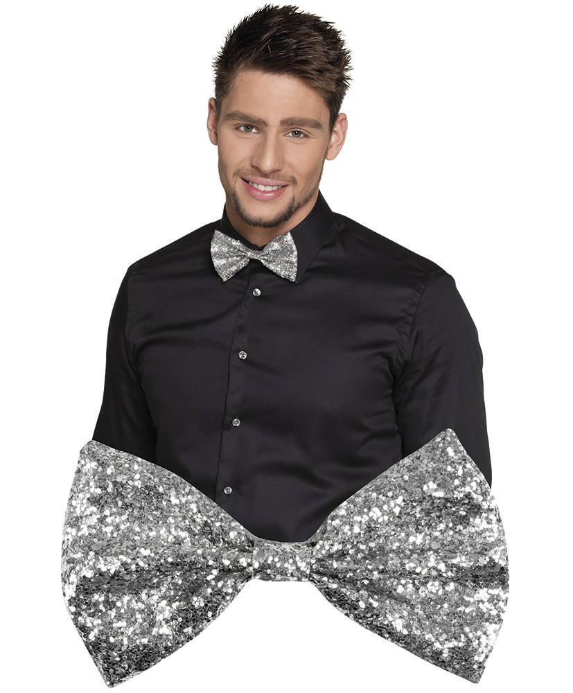 Sløyfe Sølv Glitter Deluxe