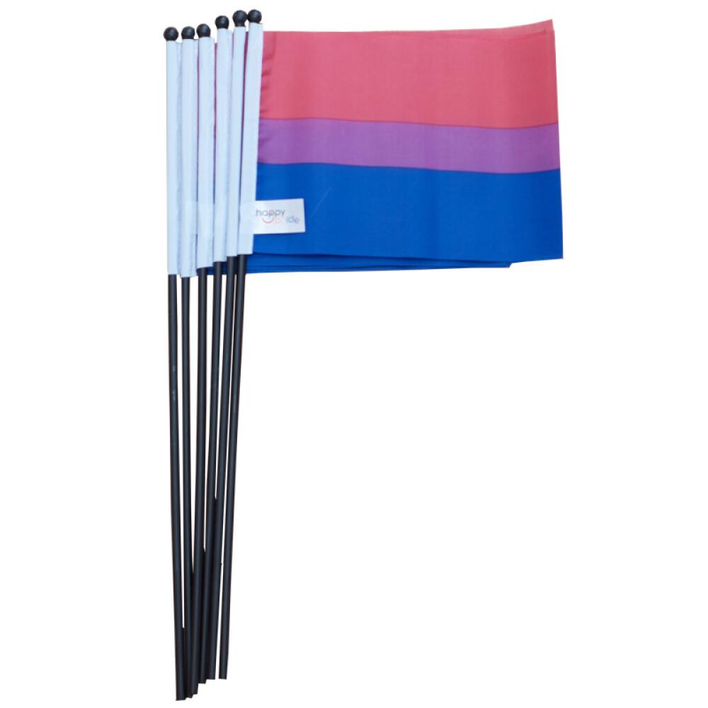 Biseksuell - Håndflagg på pinne - Small