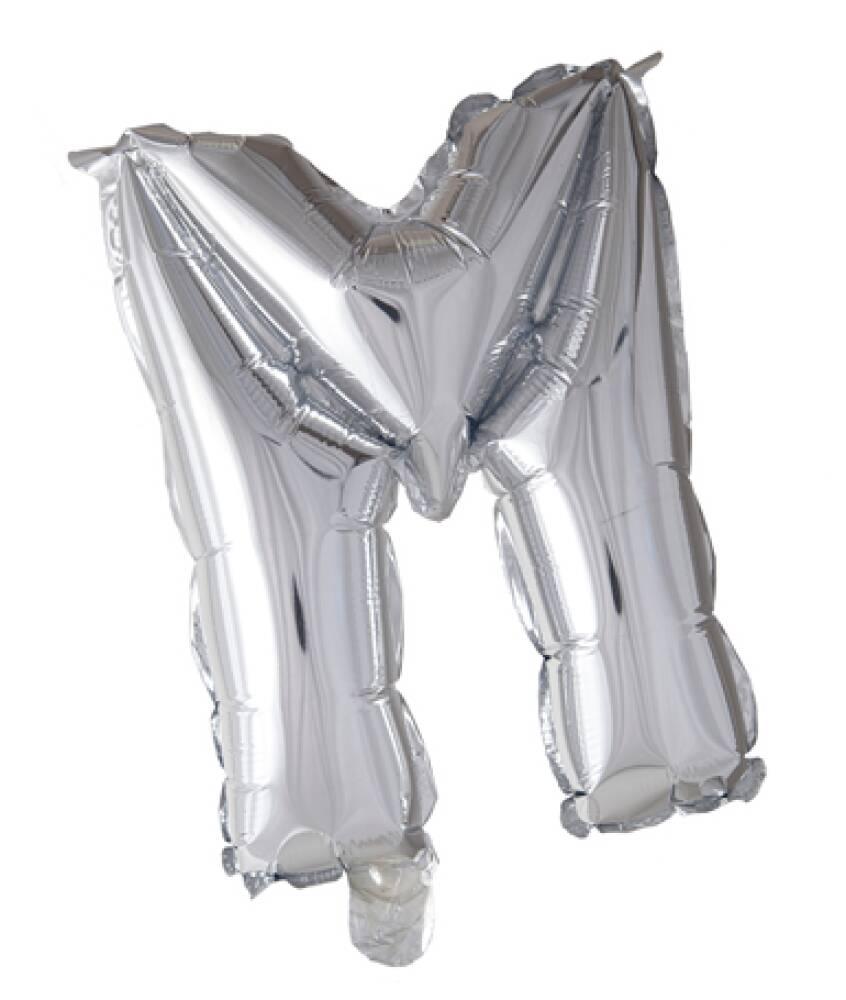Bokstavballong Sølv Folie ca 41cm M