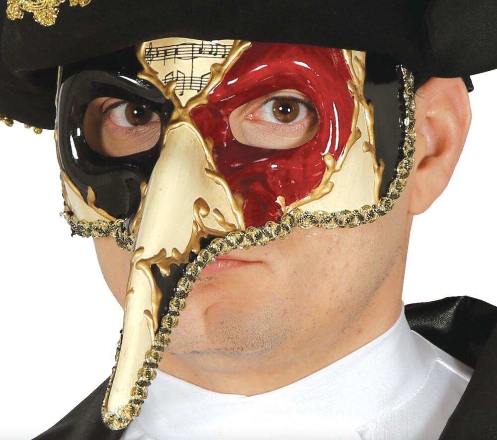 Venetiansk Naso Øyemaske Deluxe