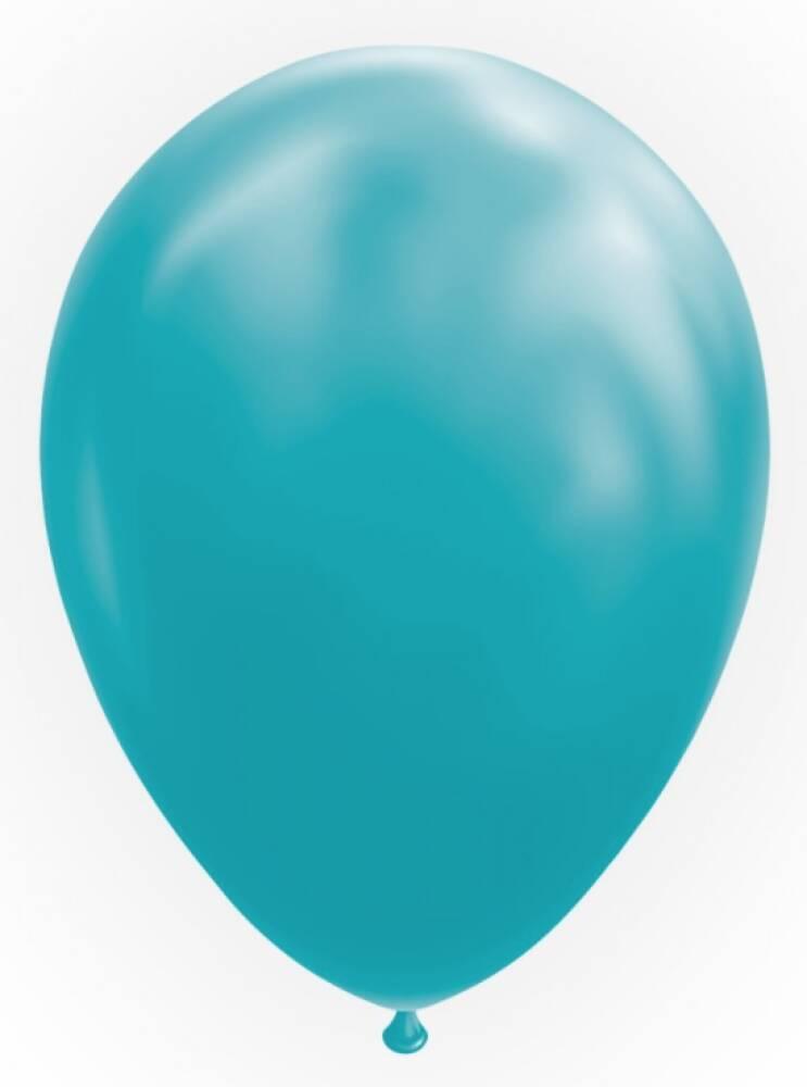 Ballonger Ensfarget Turquoise 25 stk i pakken