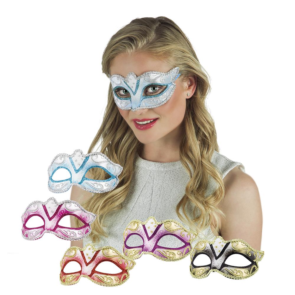Maskerademaske Venice Felina ass. Farger