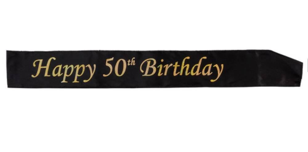 Ordensbånd 50 ÅR Svart & Gull