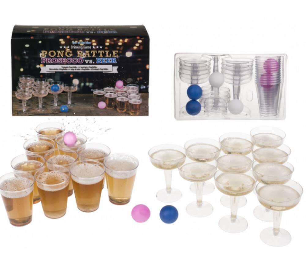 Drikkespill PONG BATTLE - BEER VS PROSECCO