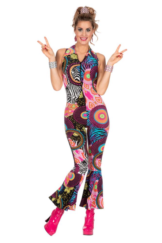Hippie Catsuit Circle Damekostyme