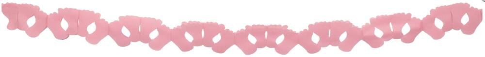 Babyshower Girland Footprints Lys Rosa