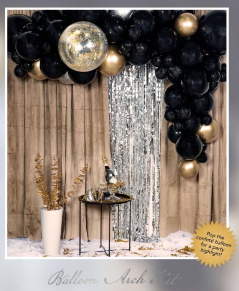 Ballongbue Black & Gold with Confettibomb