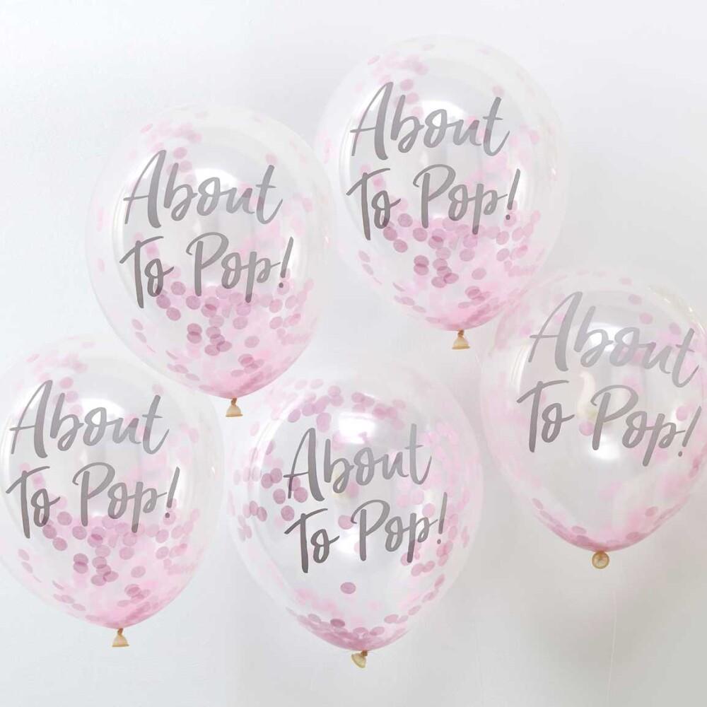 About to Pop! - Rosa Baby Shower Ballonger