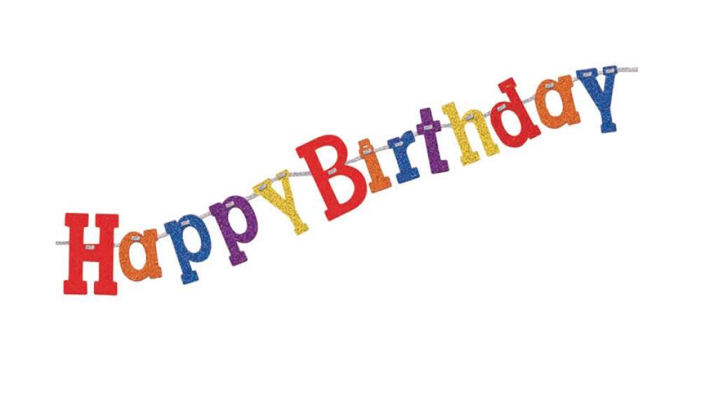 Banner Happy Birthday Multiglitter