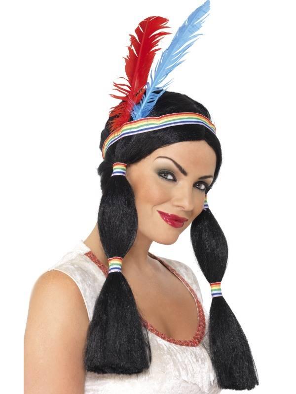 Indian Princess Parykk Svart