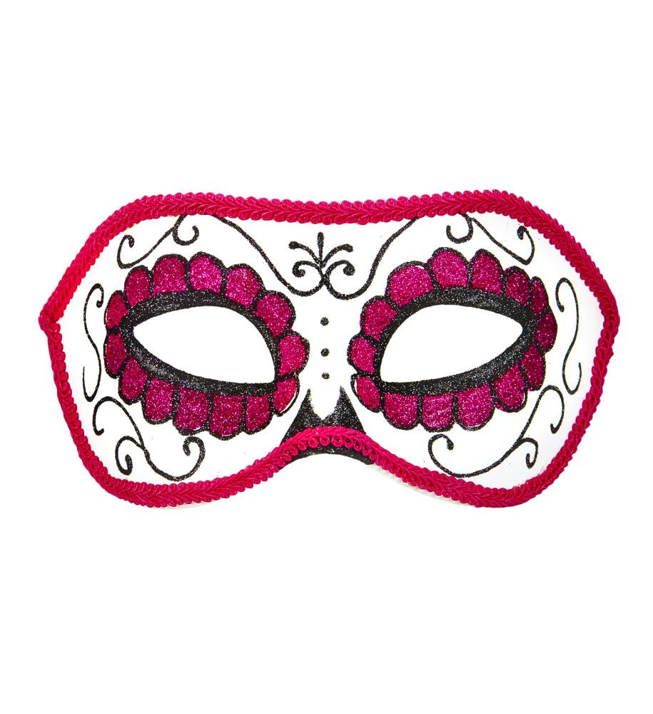 DIA DE LOS MUERTOS EYEMASK - PINK/BLACK