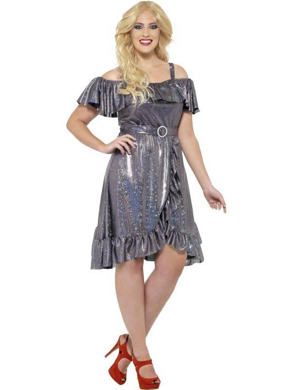 Curves 70`s Disco Plus Size Damekostyme