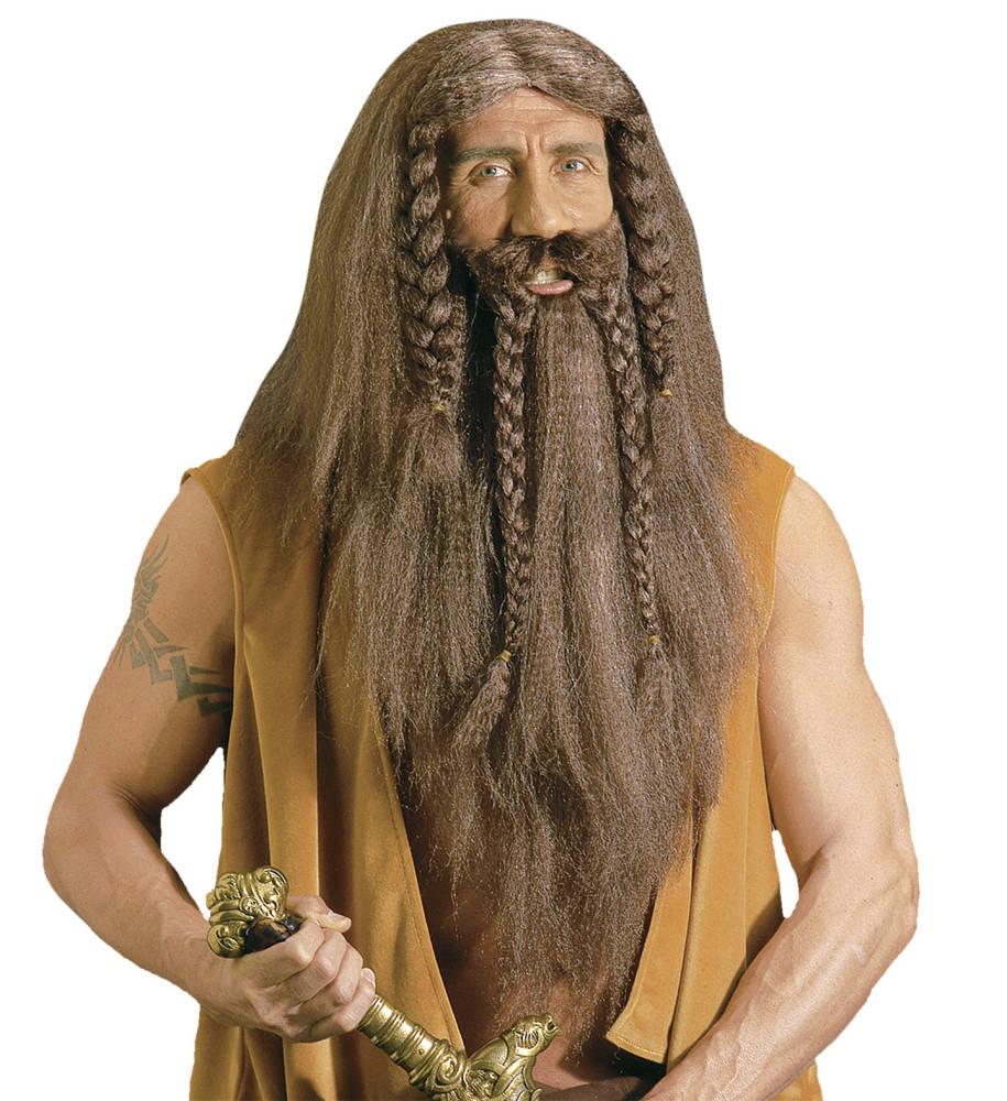 Barbarian Viking Parykk inkl Skjegg