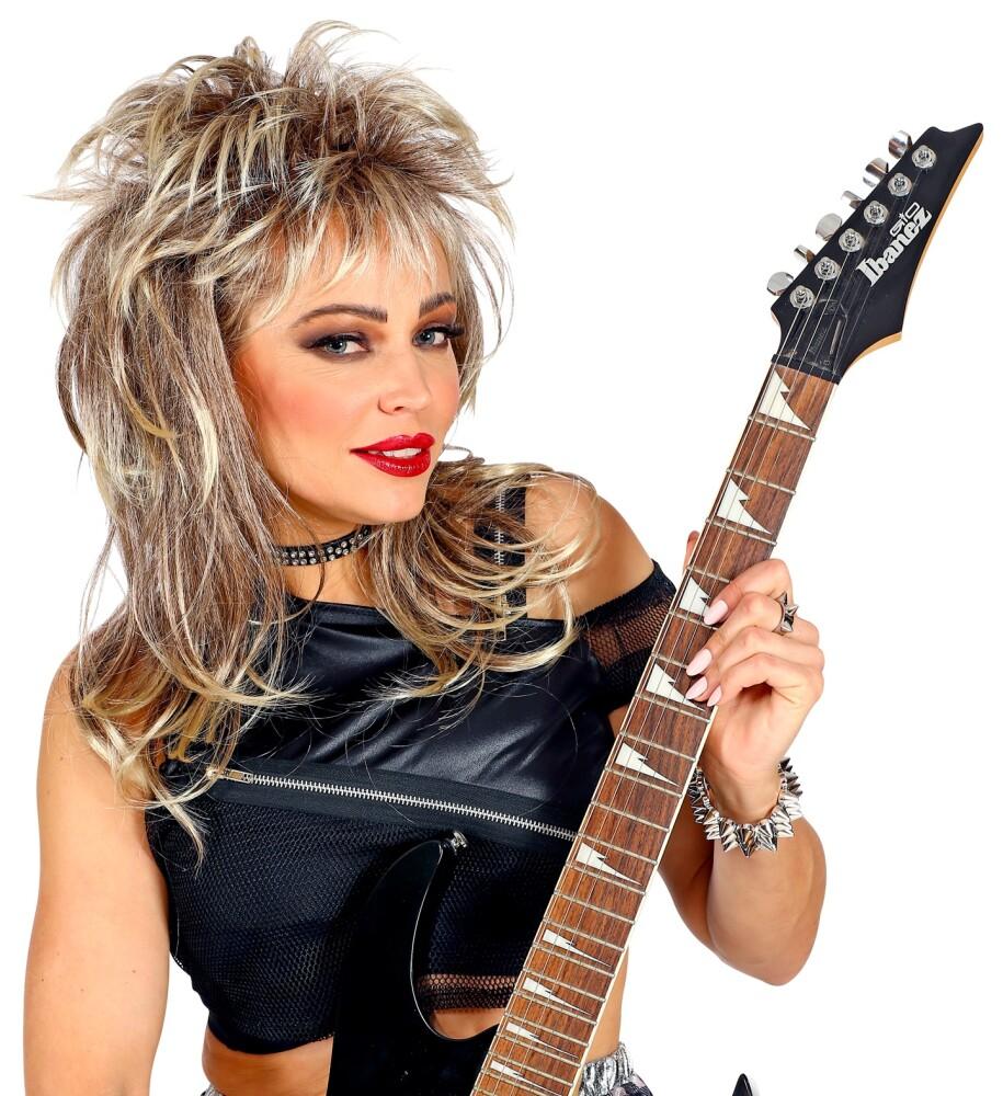 1980`s Rock Star Dameparykk Blondmelert