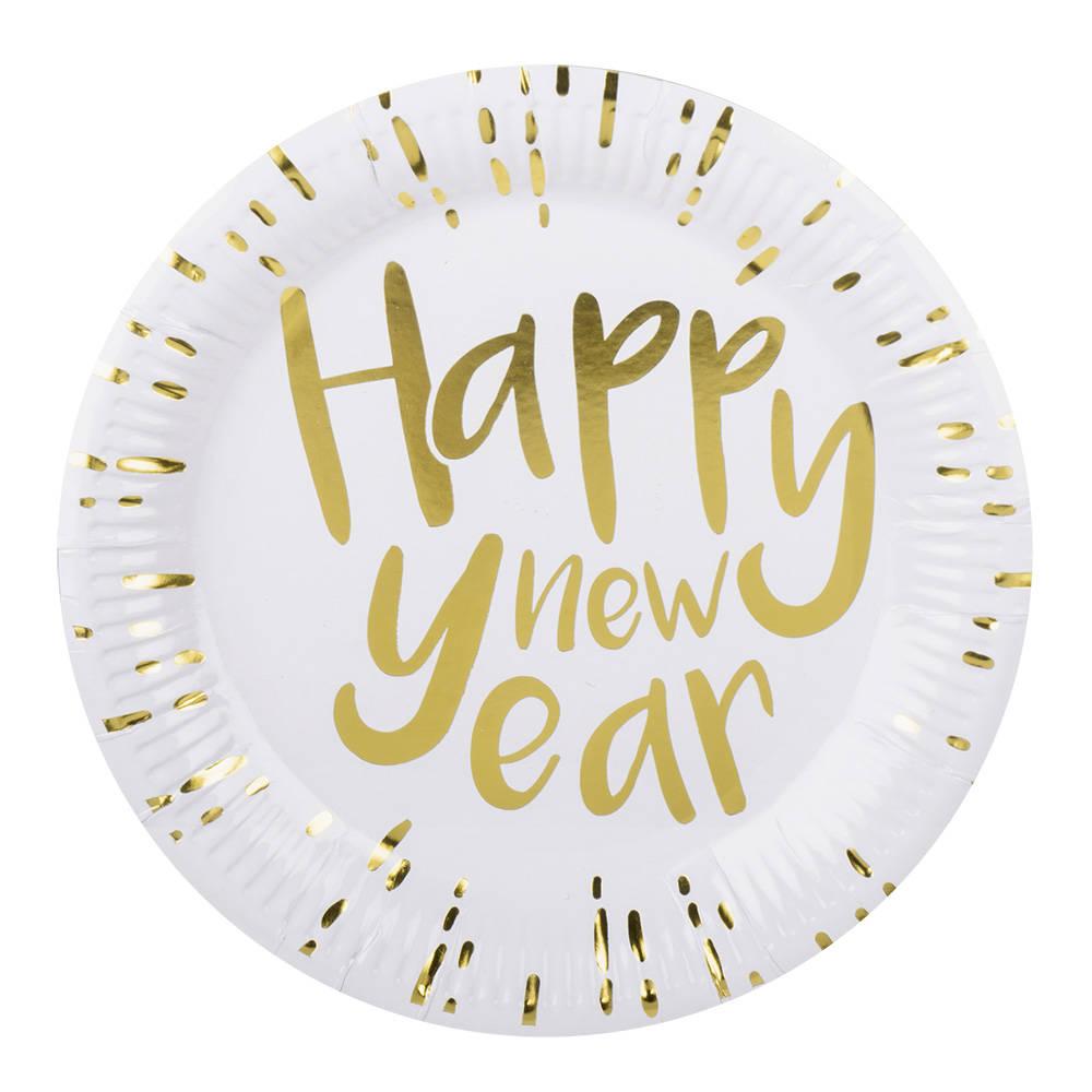Happy New Year Tallerken 23 cm