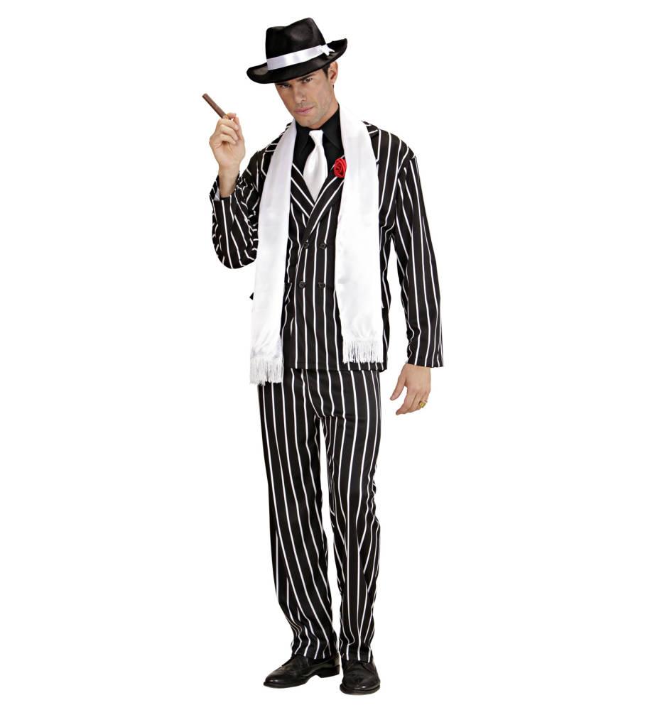 Gangster Pinstripe Herre Kostyme