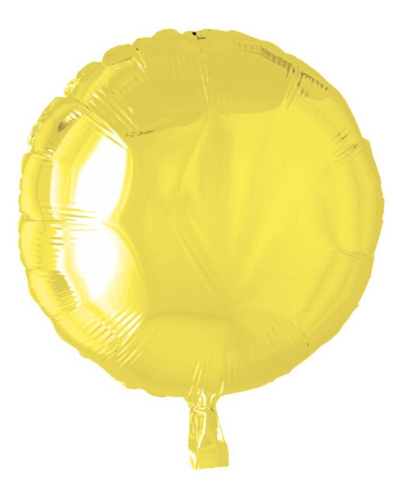 Folieballong Rund Yellow