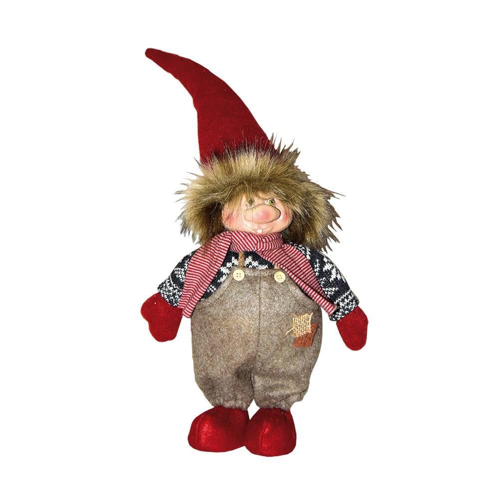 Trollfigur Fjøsnisse Skandinavisk Rød