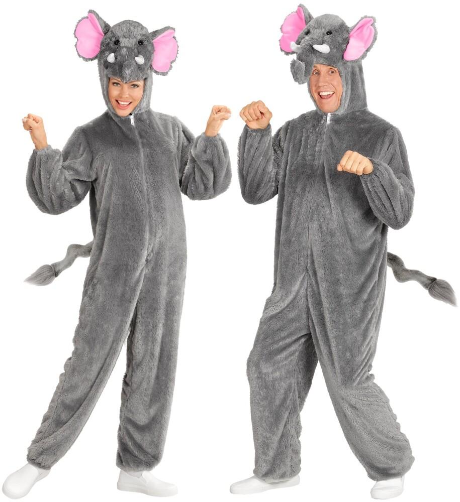 Elephant Plush Jumpsuit w hood Unisex