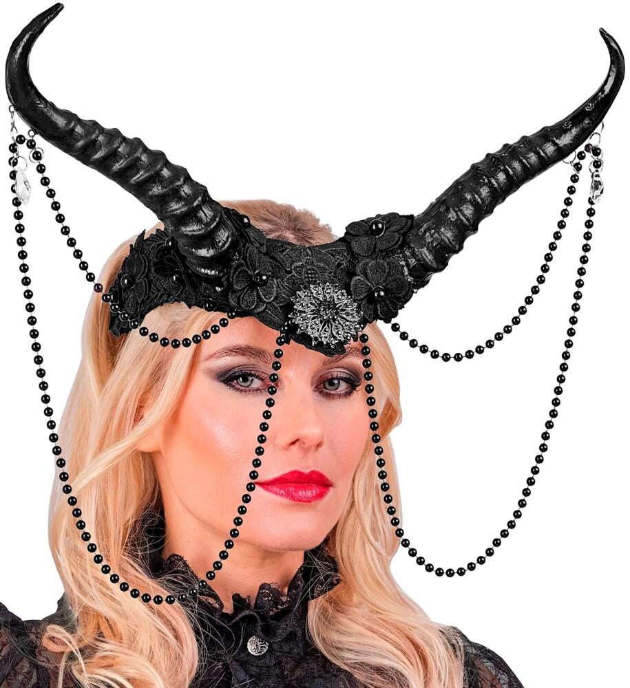 HEADPIECE HORNS BLACK