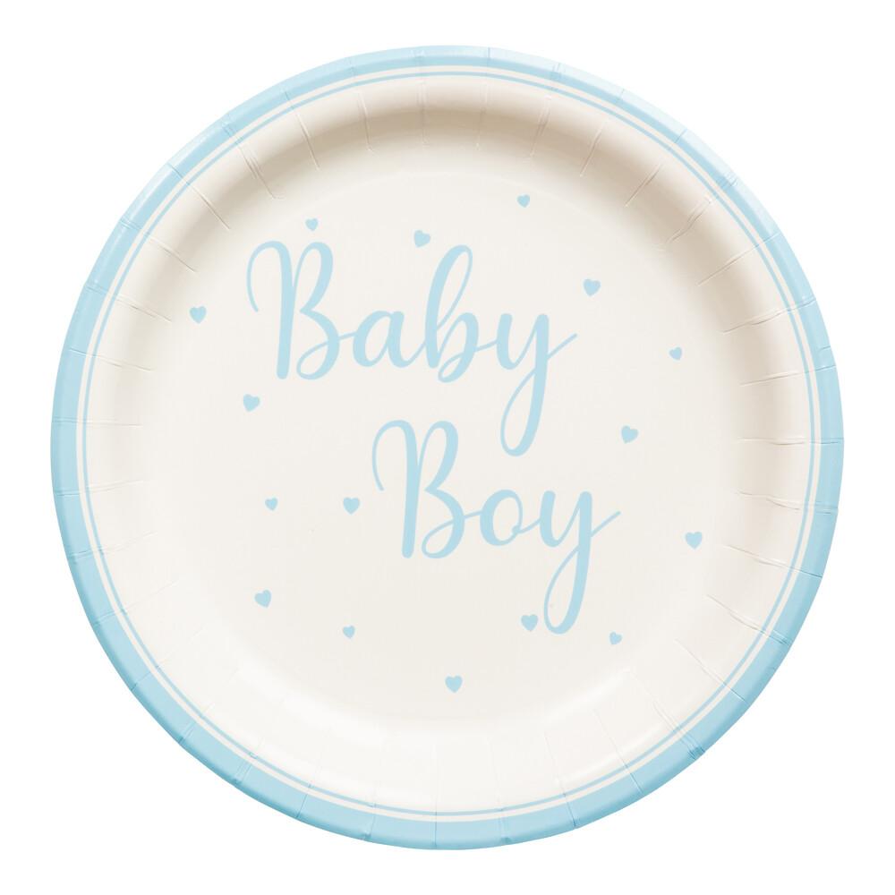 Baby Boy Papptallerken - 23 cm 8 pk