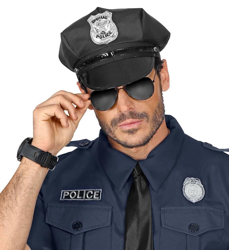 Politihatt American Style Deluxe Svart
