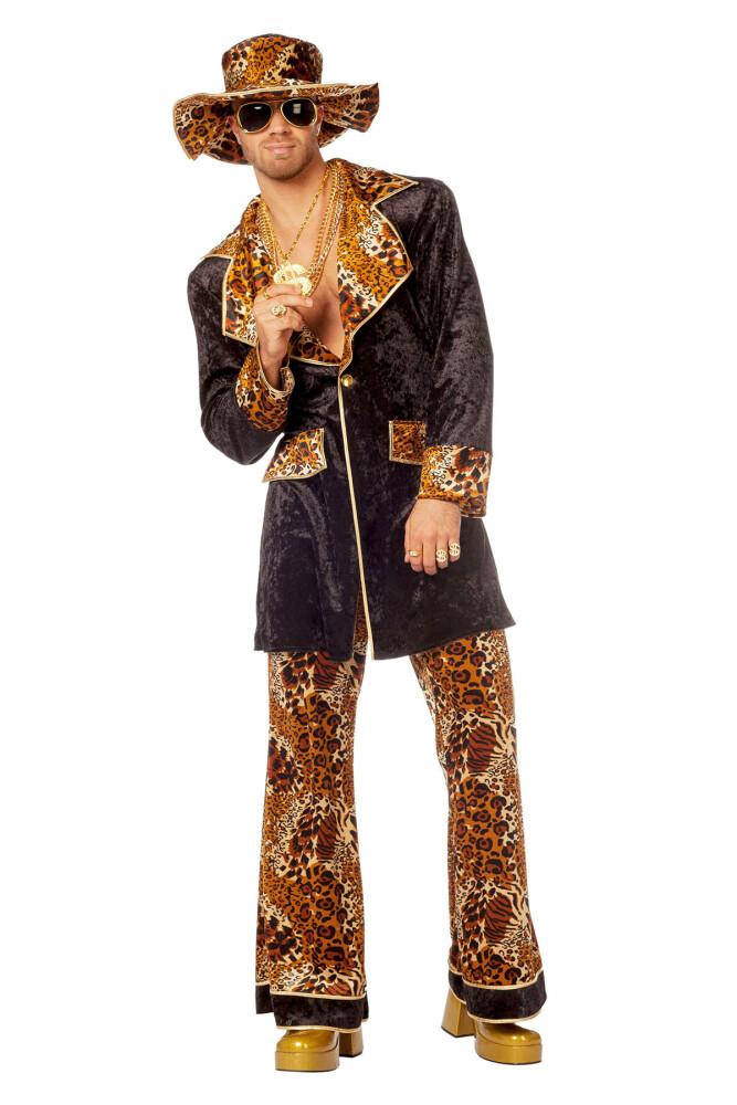 Pimp King Black Panther Herrekostyme Deluxe