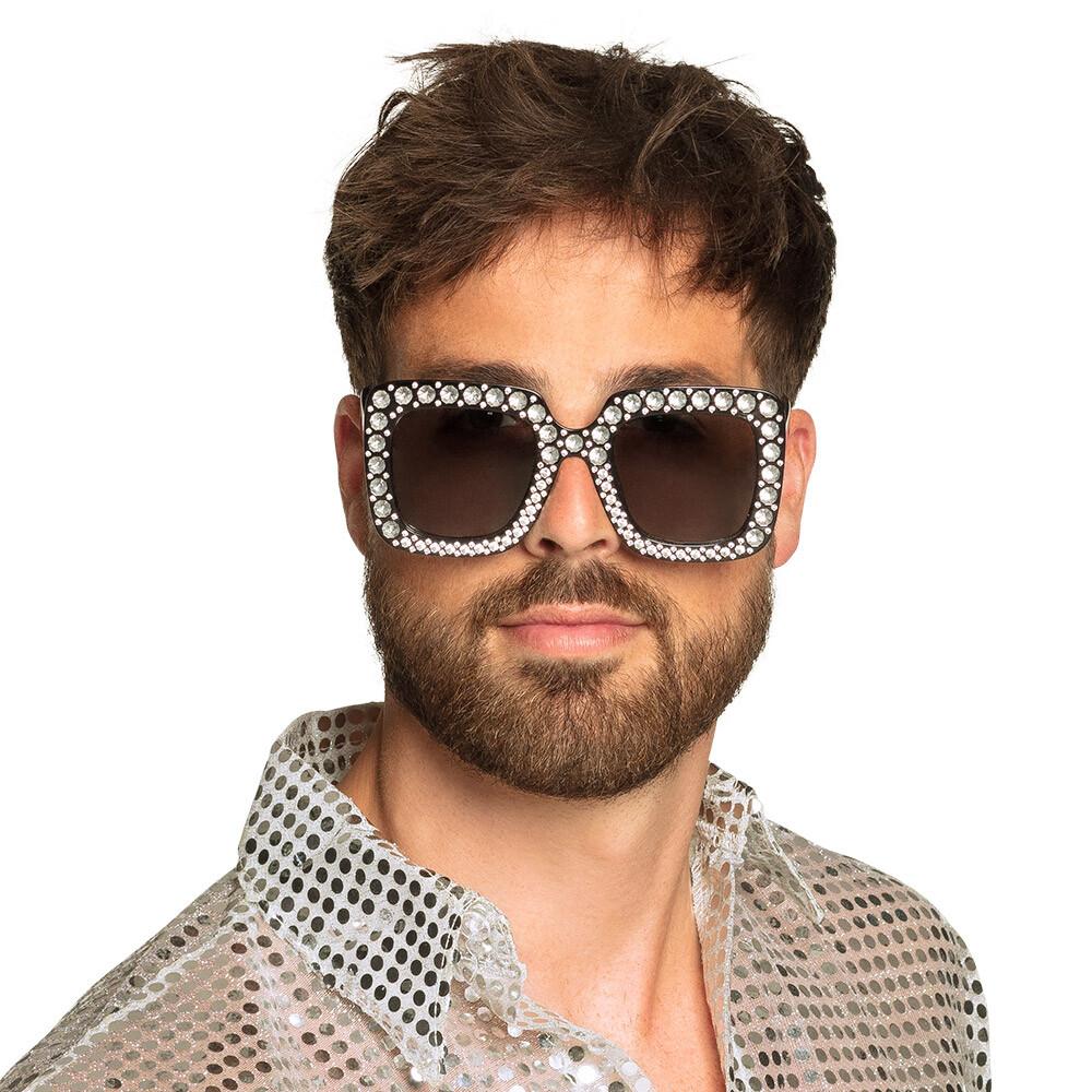 Partybrille Bling Bling Svart