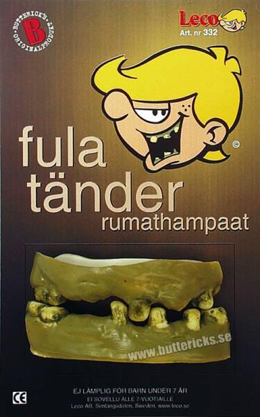 Råtne tenner grønn gom
