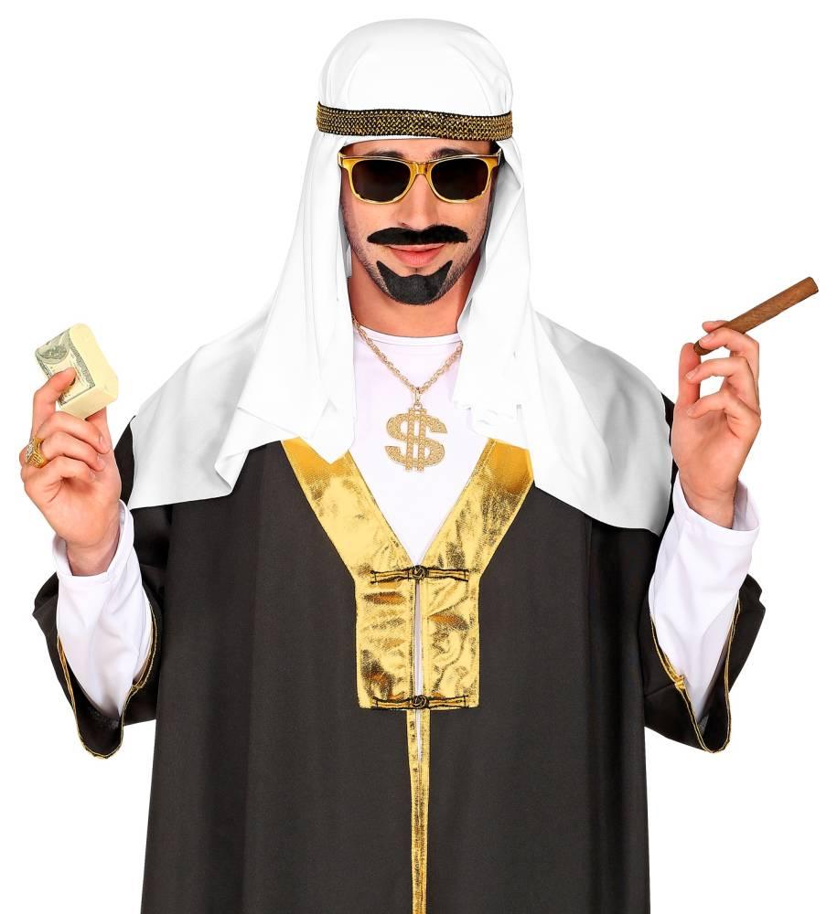 Arabisk Oljesheik Hodeplagg Hvit / Gull