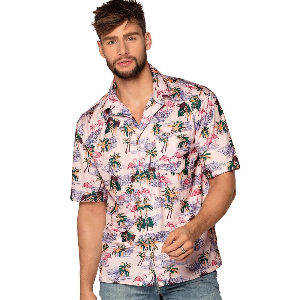 Hawaiiskjorte - Flamingo