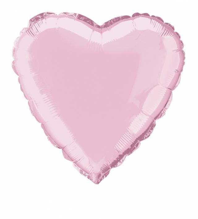 Folieballong Hjerte Pastel Pink