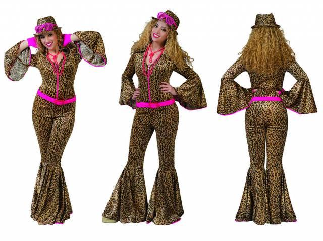 Leopard Jumpsuit Pimp Damekostyme Supersleng