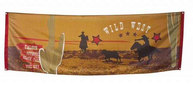 Banner i stoff Wild West 220*74 cm