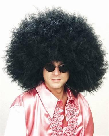 Afro Jimmy Wig STOR SVART