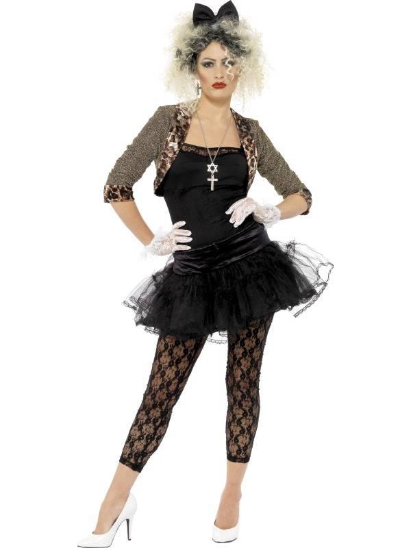 Wild Child Damekostyme 80 tallet Svart