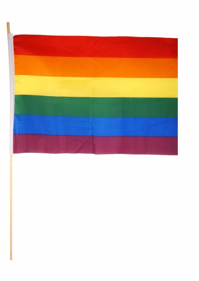 Regnbue Håndflagg stoff - Gay Pride