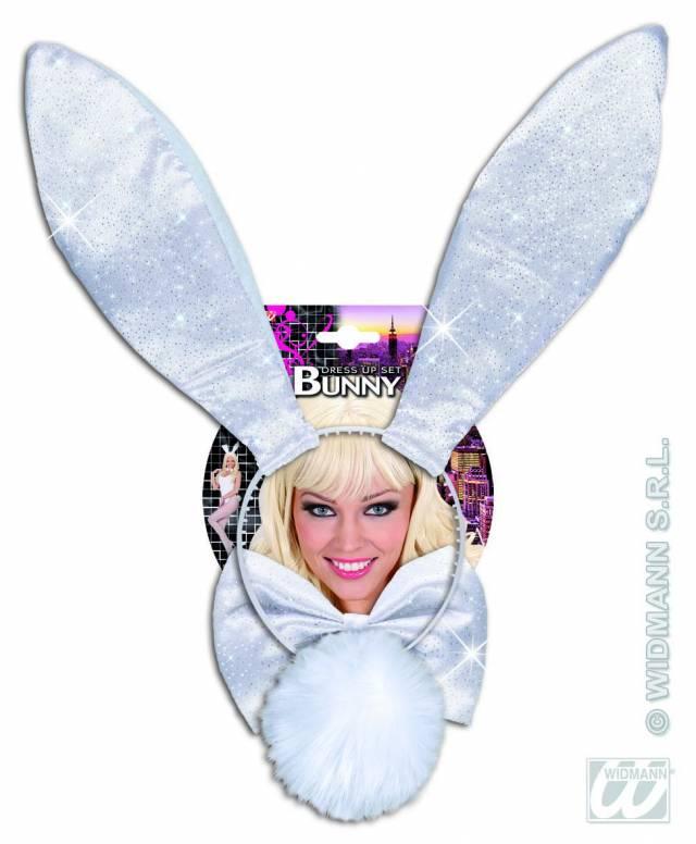 Glitter Bunny Kanin Sett Hvit