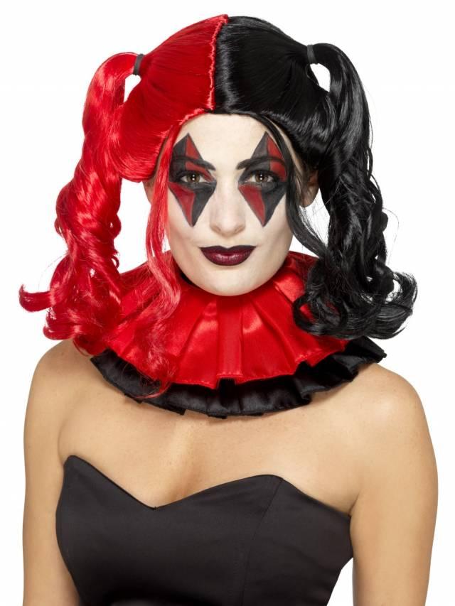 Twisted Harlequin Parykk Black/Red
