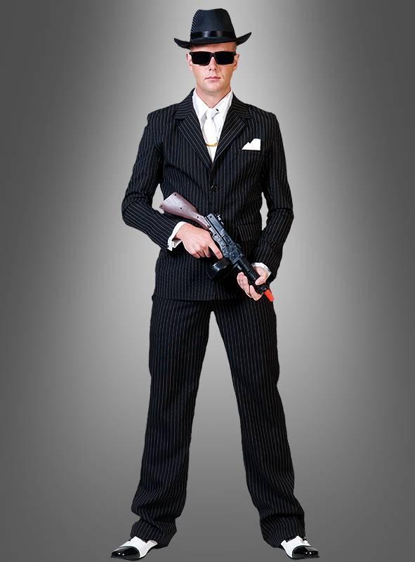 Gangsterdress Pinstripe Svart KLYDE Deluxe