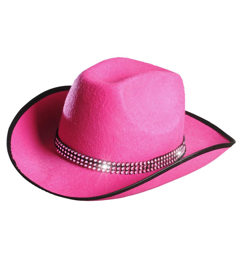 Cowboyhatt Rosa med Strass