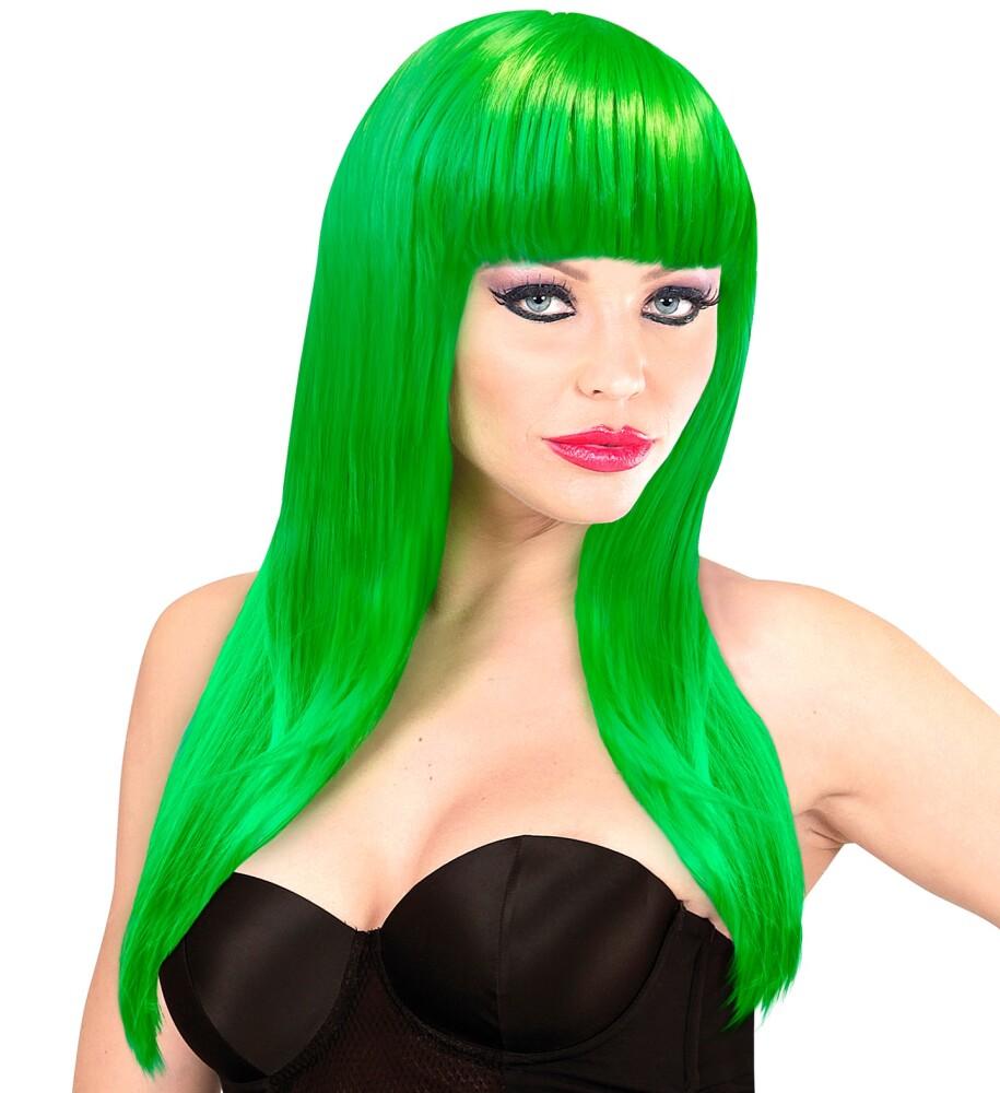 Vogue Wig Green - Lang med lugg - Nice Price